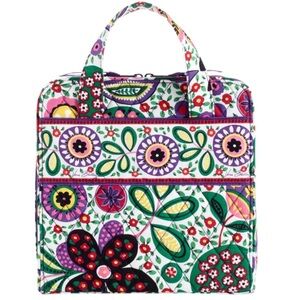🎁Like New Vera Bradley White/Purple Multi Floral Tech Bag #11683-109